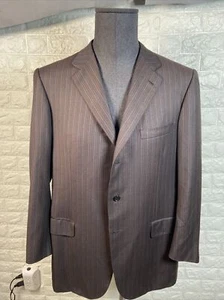 Brioni PINCIO Mens Brown 3 Button 100% Wool Blazer Sport Coat 44 R MADE IN ITALY - Picture 1 of 13