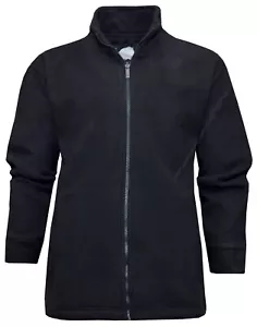 Mens Anti Pill Polar Fleece Jacket Plain Casual Work Wear with Zip Pockets L-3XL - Picture 1 of 5