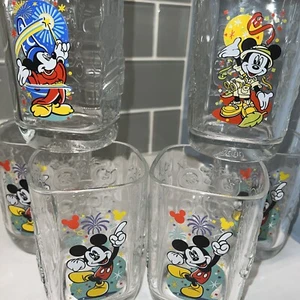 Walt Disney World’s Mickey Mouse 2000 Glasses Set Of 6 - Picture 1 of 15