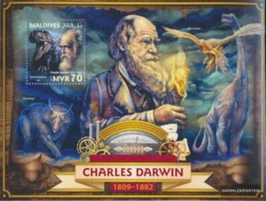 Maldives miniature sheet 980 (complete. issue.) MNH 2016 Charles Darwin - Picture 1 of 1
