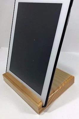 Pine - Wooden Handcrafted Tablet & Smartphone Stand - Minwax Clear Stain Finish  - Image 1 of 3