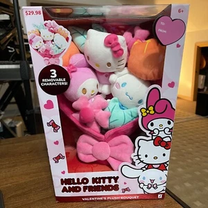 Hello Kitty and Friends - 12-inch Plush Valentine’s Bouquet - NEW ✅SHIPS FAST✅ - Picture 1 of 12