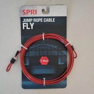 SPRI Swift Jump Rope Cable, 1.8 oz Covered Steel Cable Red - Picture 1 of 10