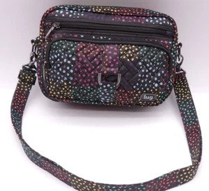 Borsa a mano Lug Carousel RFID a pois convertibile tracolla cintura borsa classica - Foto 1 di 24