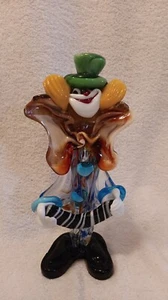 Vintage Murano Art Glass Circus Clown Figurine Hand Blown Italian - Picture 1 of 10