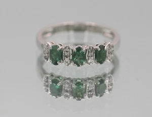 14K WG 3/4 CTW Oval Alexandrite & 1/5TW Diamond Birthstone Promise Fashion Ring - Picture 1 of 7