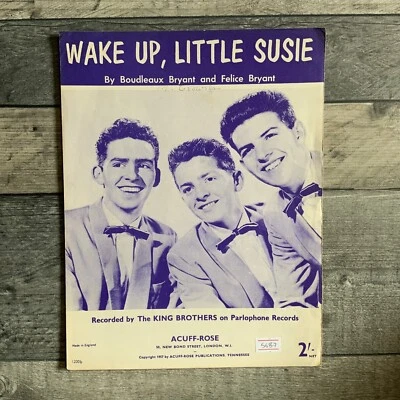 Wake Up Little Susie Music Piano, Vocal & Guitar Chords Sheet Music  - Image 1 of 2