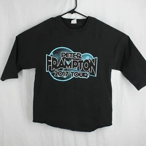 Peter Frampton 2017 Tour Black Medium 3/4 Sleeve T shirt #KC789 - Picture 1 of 5