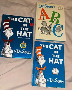 3 QTY   DR. SEUSS'S BOOKS   beginner books 1 - A B C's'   &   2 - CAT IN THE HAT - Picture 1 of 14