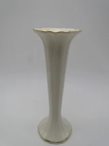 Lenox USA Symphony Bud Vase 9 1/4in gold trim porcelain - Picture 1 of 4