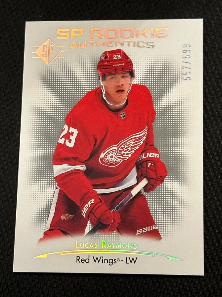 2021-22 UD SP Hockey Rookie Authentics Silver #132 Lucas Raymond /599-Red Wings - Image 1 of 4