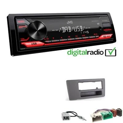 JVC 1-DIN Digital Media Autoradio DAB+ USB AUX für Volvo V70 2000-2004 schwarz - Bild 1 von 4
