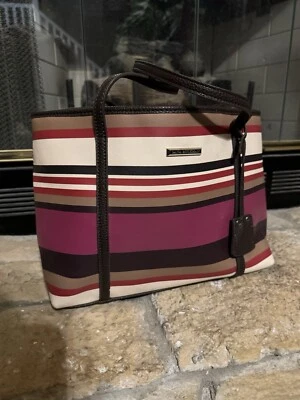 Dana Buchman Fall Striped Tote  - Image 1 of 4