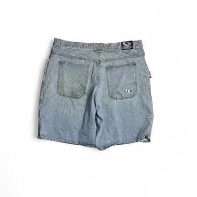 Vintage 90s Y2K Interstate Baggy Fit Skater Jean Denim Shorts Size 44 USA - Image 1 of 4
