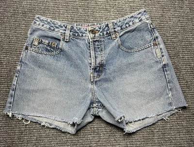 Pantalones Cortos Silver Jeans Co Para Mujer 30 Azul Denim Corte Deshilachado Dobladillo Crudo Bordado Foto 1 de 4