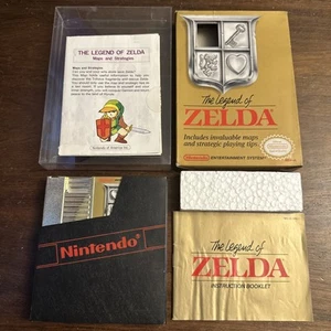 The Legend of Zelda (Nintendo NES) Complete W Map - Tested - Authentic - Clean - Picture 1 of 14