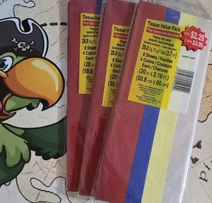 X 3 Tissue Variety Pack 4 Colors! Paper Present Wrapping Christmas Tissue - Picture 1 of 3