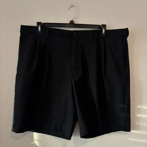 Pantalones Cortos de Golf PGA Tour Para Hombre Negros Elastizados Frente Plano Rendimiento Chinos Talla 42 - Imagen 1 de 5