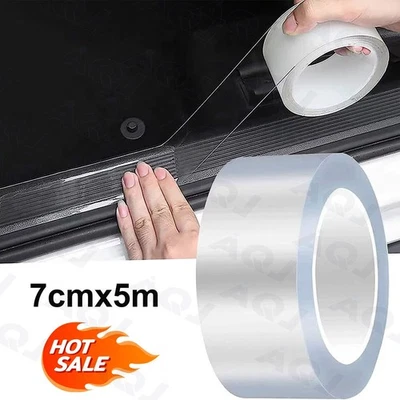 Accessories Transparent Vinyl Car Door Sill Scuff Cover Plate Sticker For Jaguar Foto 1 de 4