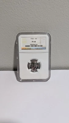 1964 P NGC PF68 Roosevelt Silver Dime 10c US Mint Coin PR68 1964-P PF-68 - Image 1 of 4