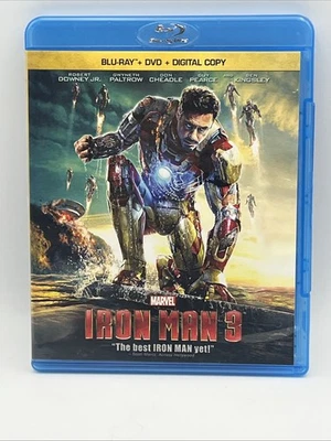 IRON MAN 3 MCU MOVIE #7 ROBERT DOWNEY JR GUY PEARCE 2-DISC DVD & BLU RAY Foto 1 de 3