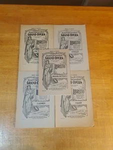 Metropolitan Opera House Grand Edward Johnson Fred Rullman Set Of 5 Programs - Picture 1 of 9