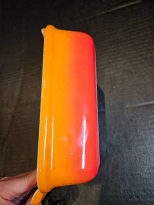 NWT Le Creuset Flame Orange Stoneware 16cm Petite Casserole Dish 5" x 7" - Image 1 of 4