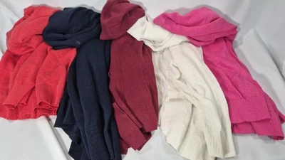 Cardigãs femininos Tommy Bahama - LOTE DE 5 - Rosa, bege, marrom, azul e vermelho  - Imagem 1 de 4