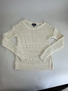 American Eagle Outfitters Women's Open Knit Sweater Cream Gold Specks Medium - Picture 1 of 10