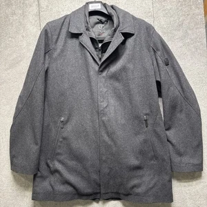 Tech by Tumi Men’s Jacket Large Gray Wool Blend Insulated Full Zip Coat - Picture 1 of 14