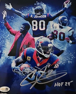 Andre Johnson Signed Autographed 8X10 Photo JSA Authentic SPOT LIGHT METALLIC - Image 1 of 3