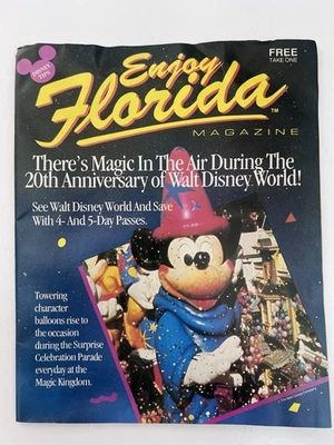 Enjoy Florida Magazine Walt Disney World 20th Anniversary Aug Sept 1992 - Image 1 of 4