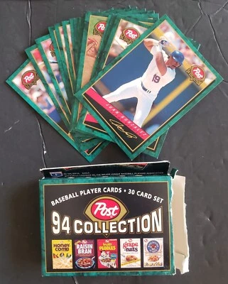 1994 POST CEREAL MLB BASEBALL COLLECTION 30 CARD SET ROOKIE STARS MIKE PIAZZA RC - Image 1 of 3