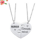  Elegant Jewelry Girls Mothers Puzzle Necklace Gift Heart for Miss Heart-shaped