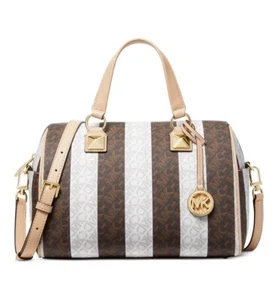 Nuevo Auténtico Para Mujer Michael Kors Logo Bebé Bolso de Lona Bolso Cartera Bajo Stock - Imagen 1 de 3