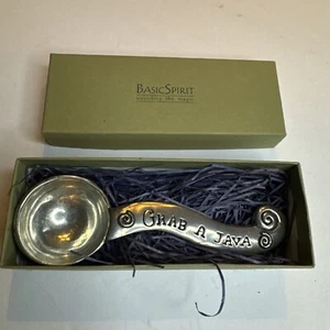 Basic Spirit Pewter Coffee Scoop Java Spoon - Picture 1 of 5