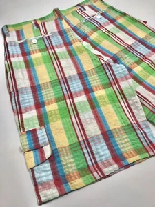 Men's Massive Revolution Plaid Multicolor Casual Shorts - Picture 1 of 5