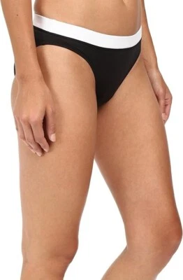Lauren Ralph Lauren Women Chevron Banded Hipster Black/White Swimsuit Bottoms 10 - Image 1 of 2