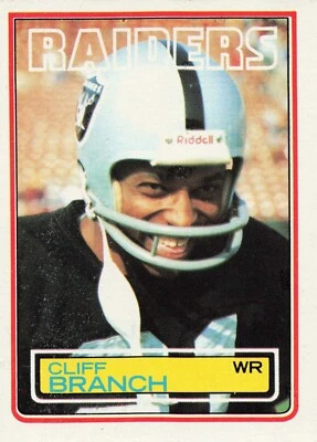 1983 Topps Football Cliff Branch Los Angeles Raiders #297 - Image 1 of 2