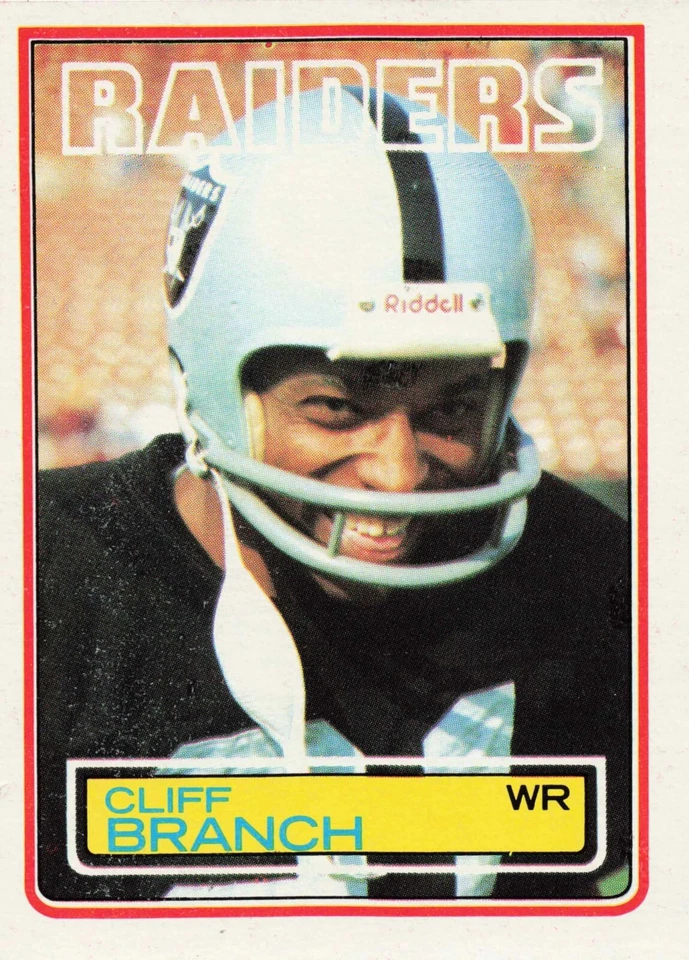 1983 Topps Football Cliff Branch Los Angeles Raiders #297 - Image 1 of 2