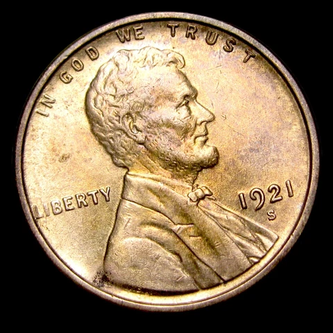 1921-S Lincoln Cent ---- Gem BU Details Coin ---- #UU978 Cover