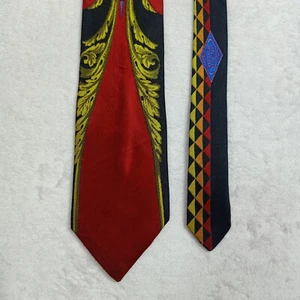 Cravatta uomo Gianni Versace seta rosso oro nero atelier made in Japan - Foto 1 di 9