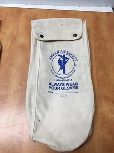 American Safety Lineman's Bag Canvas Heavy Duty Clip 18”x 8.5” x 3" Glove - Picture 1 of 3