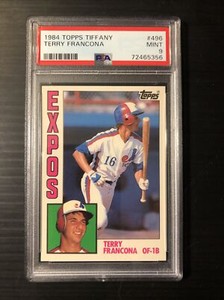 1984 Topps TIFFANY Set TERRY FRANCONA #496 EXPOS PSA 9 MINT ** HIGH GRADE **