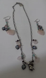 Rare Sterling Vintage Lucy Isaacs NYC Charm Necklace with earrings - Picture 1 of 8
