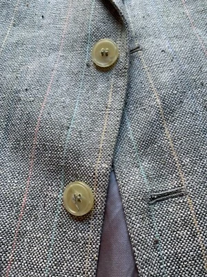 Blazer de Colección Lujo 100% Seda, BROOKCRAFT Hecho en Banco Ropa Gris a Rayas Para Hombre Foto 1 de 4