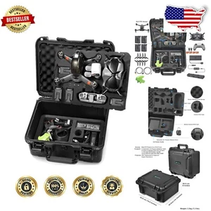 Lightweight Waterproof Hard Case for DJI FPV & Motion Controllers - Travel Ready - Picture 1 of 9