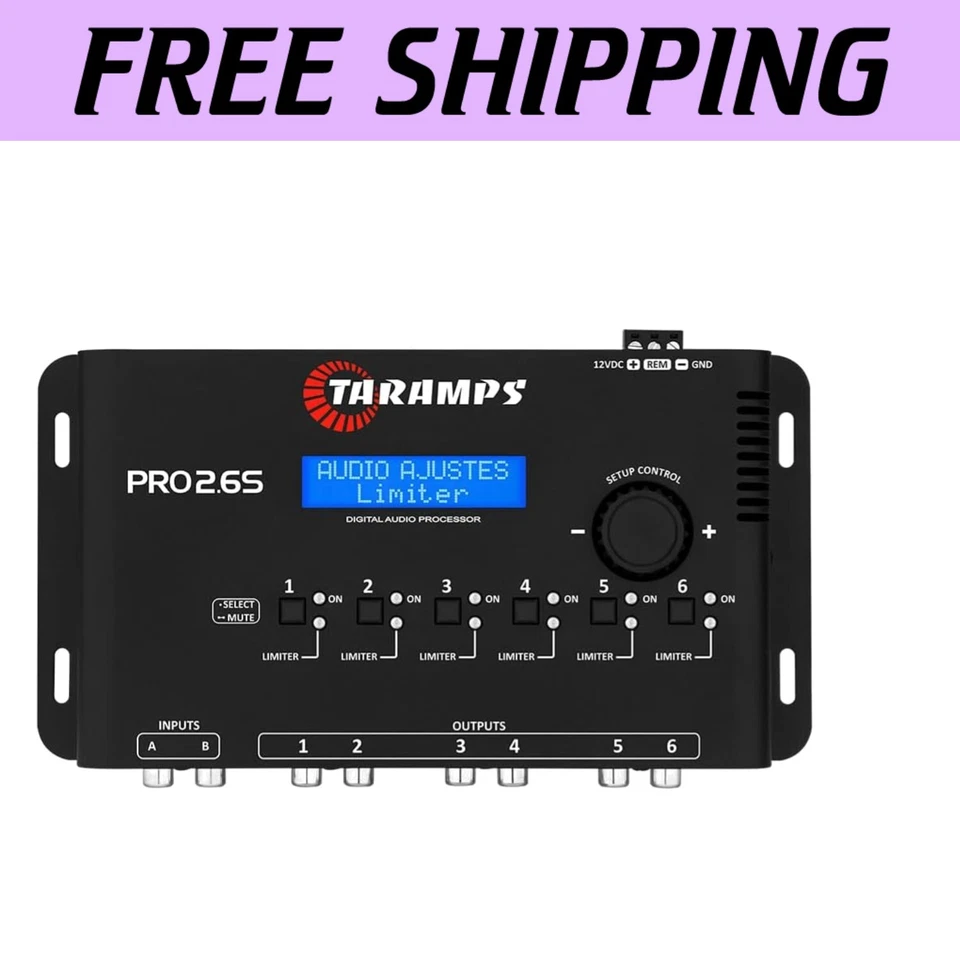 Car Audio Digital Signal Processor - Adjustable 6-Channel Equalizer, RCA Output - Image 1 of 4