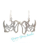 Sterling Silver Rhinoceros Earrings
