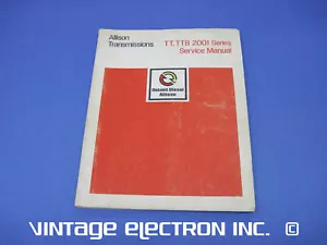 Manuale di servizio CAMBIO ALLISON ORIGINALE: TT, TTB serie 2001 (SA 1277A) - Foto 1 di 7